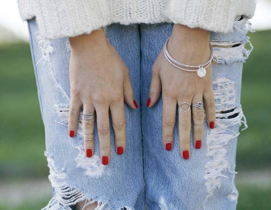 KARMA - RING WITH CIRCLE - 925 SILVER
