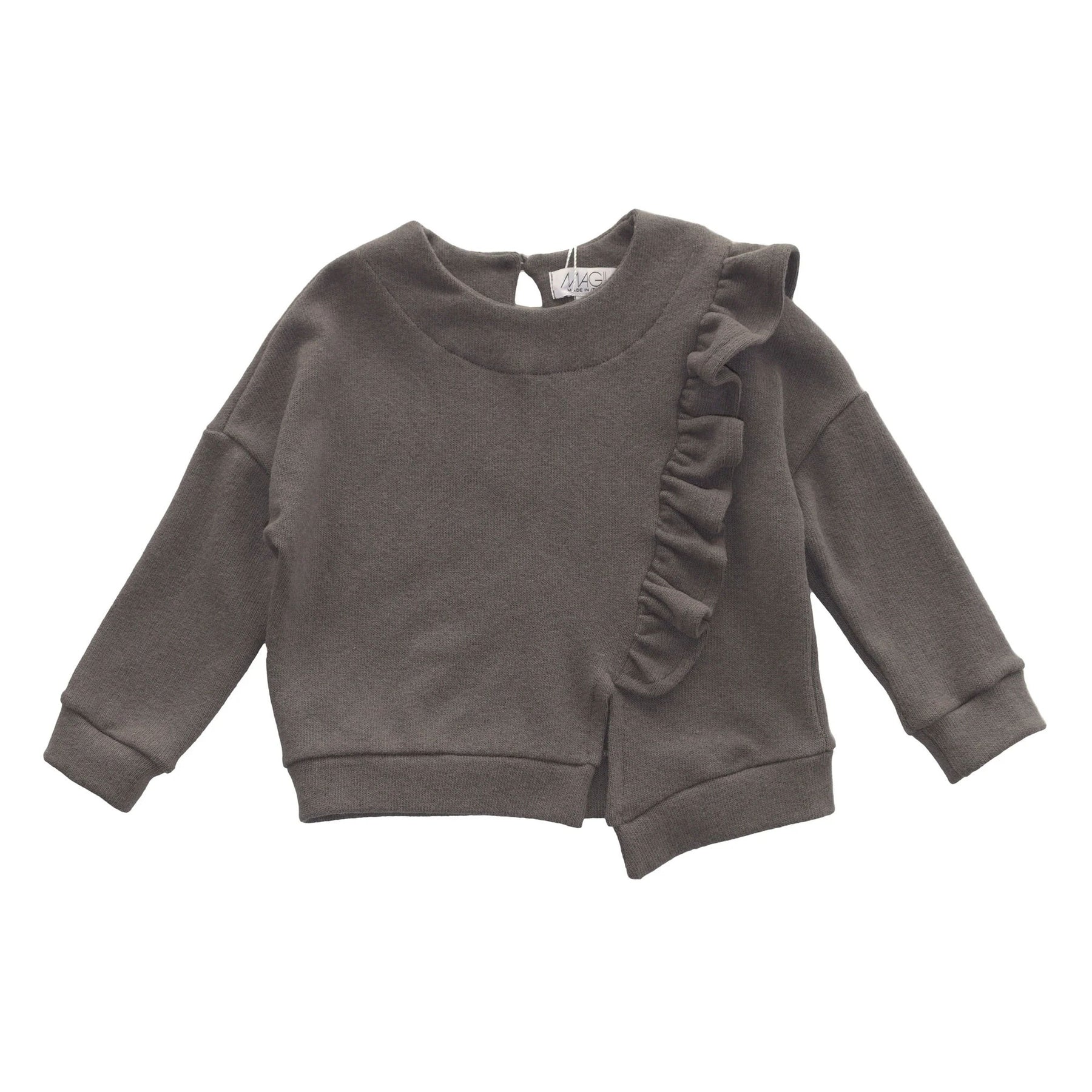 MAGLIA IN CALDO COTONE CON FRAPPE