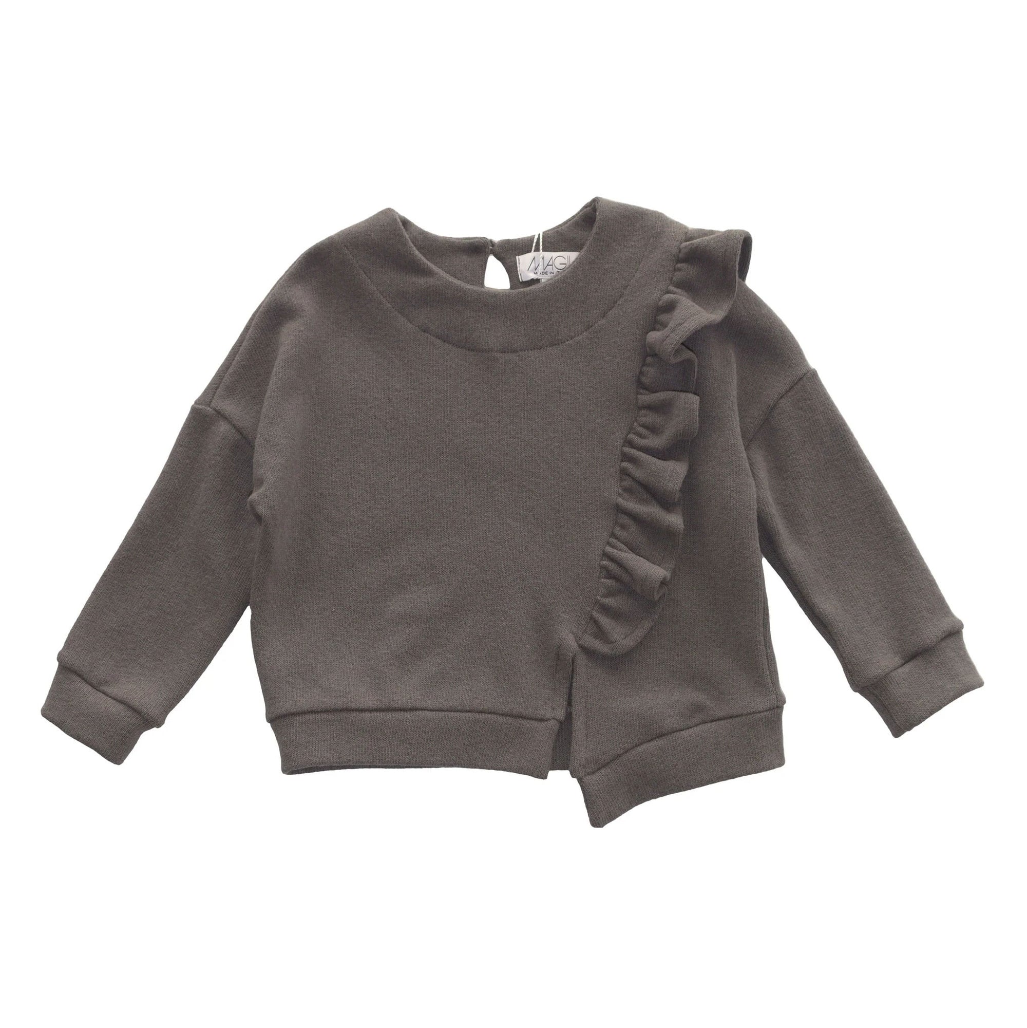 MAGLIA IN CALDO COTONE CON FRAPPE