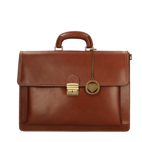 Men's Leather Briefcase, 24 Hour Document Holder - 39x30x18 cm - 7009 