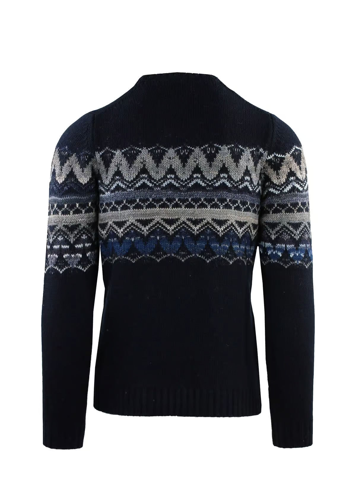 SHADED JACQUARD CREW NECK