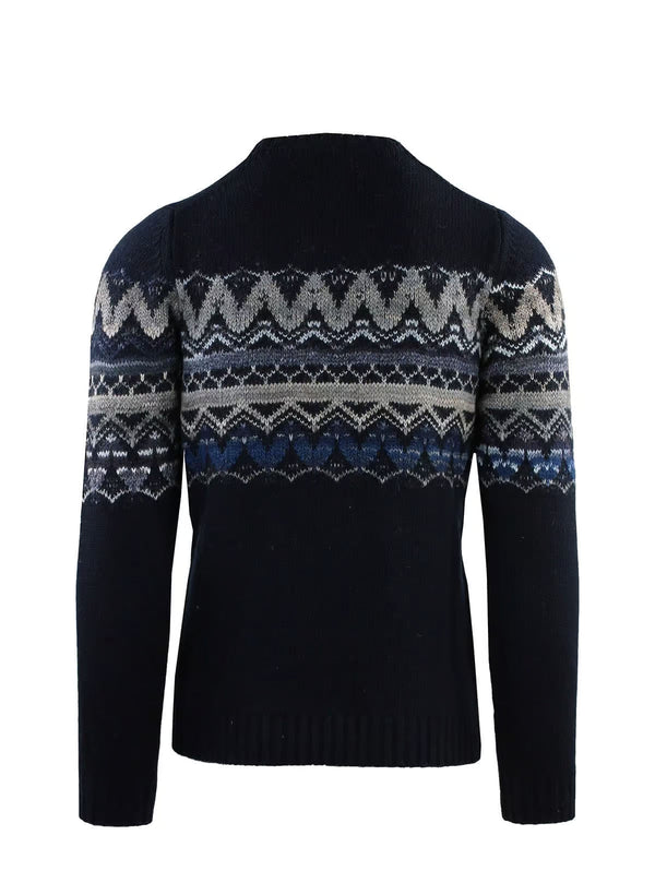 SHADED JACQUARD CREW NECK