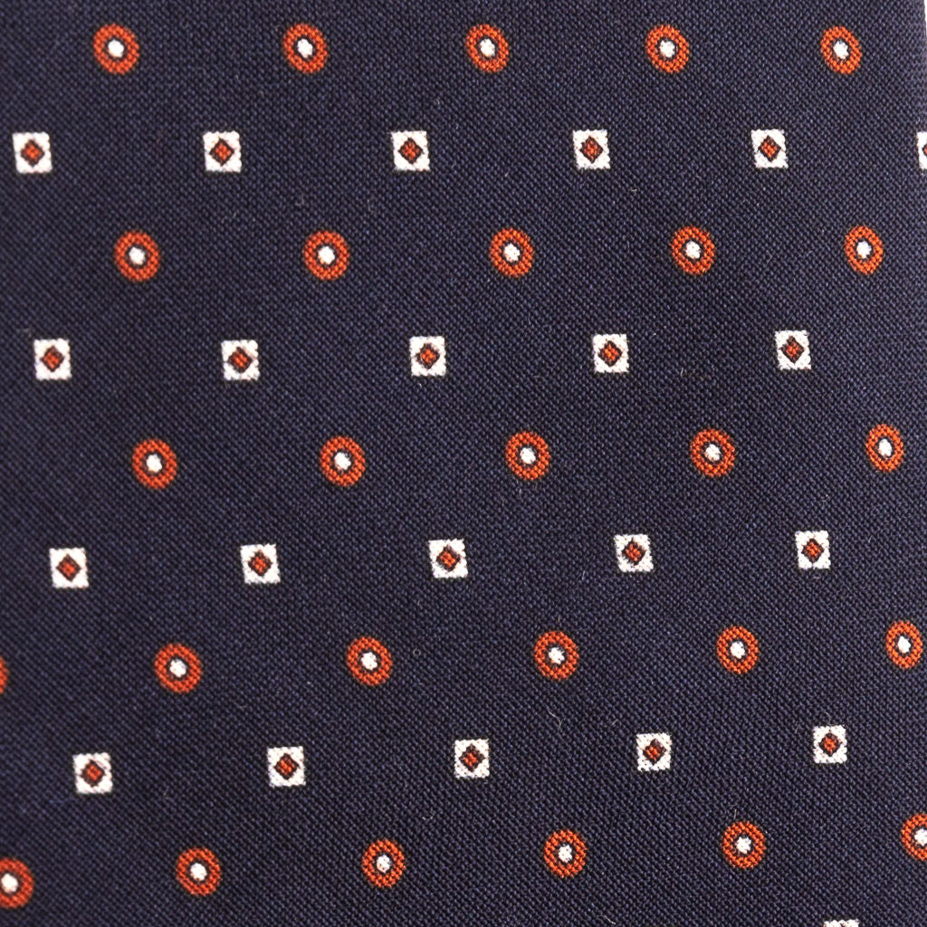 Unlined pure blue wool tie
