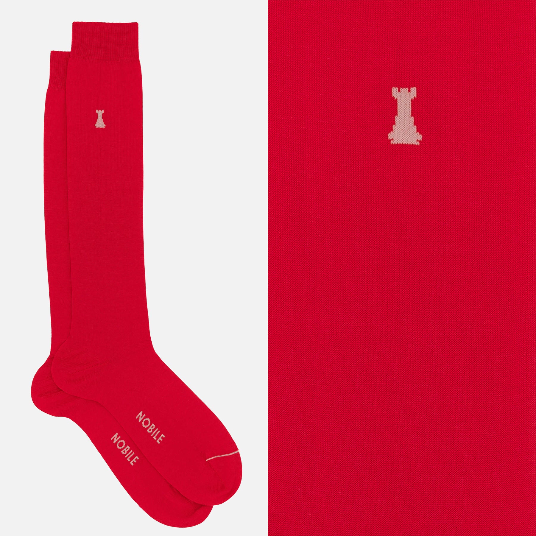 Federico II - Long solid color sock