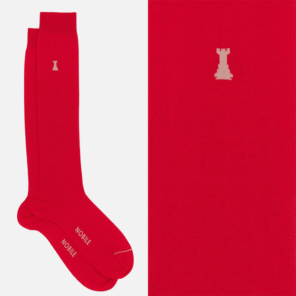 Federico II - Long solid color sock