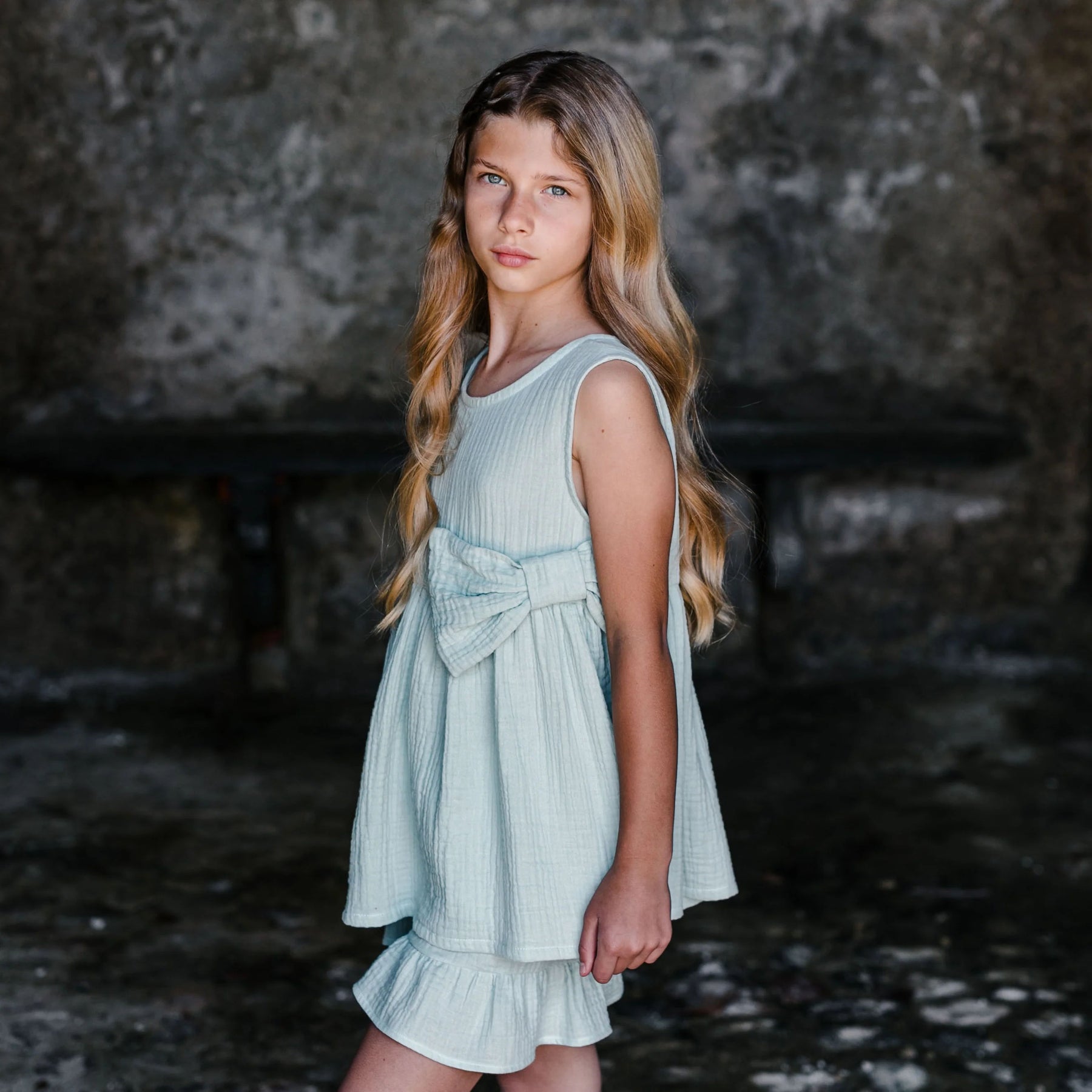 GAUZE SHORTS WITH FRILLS