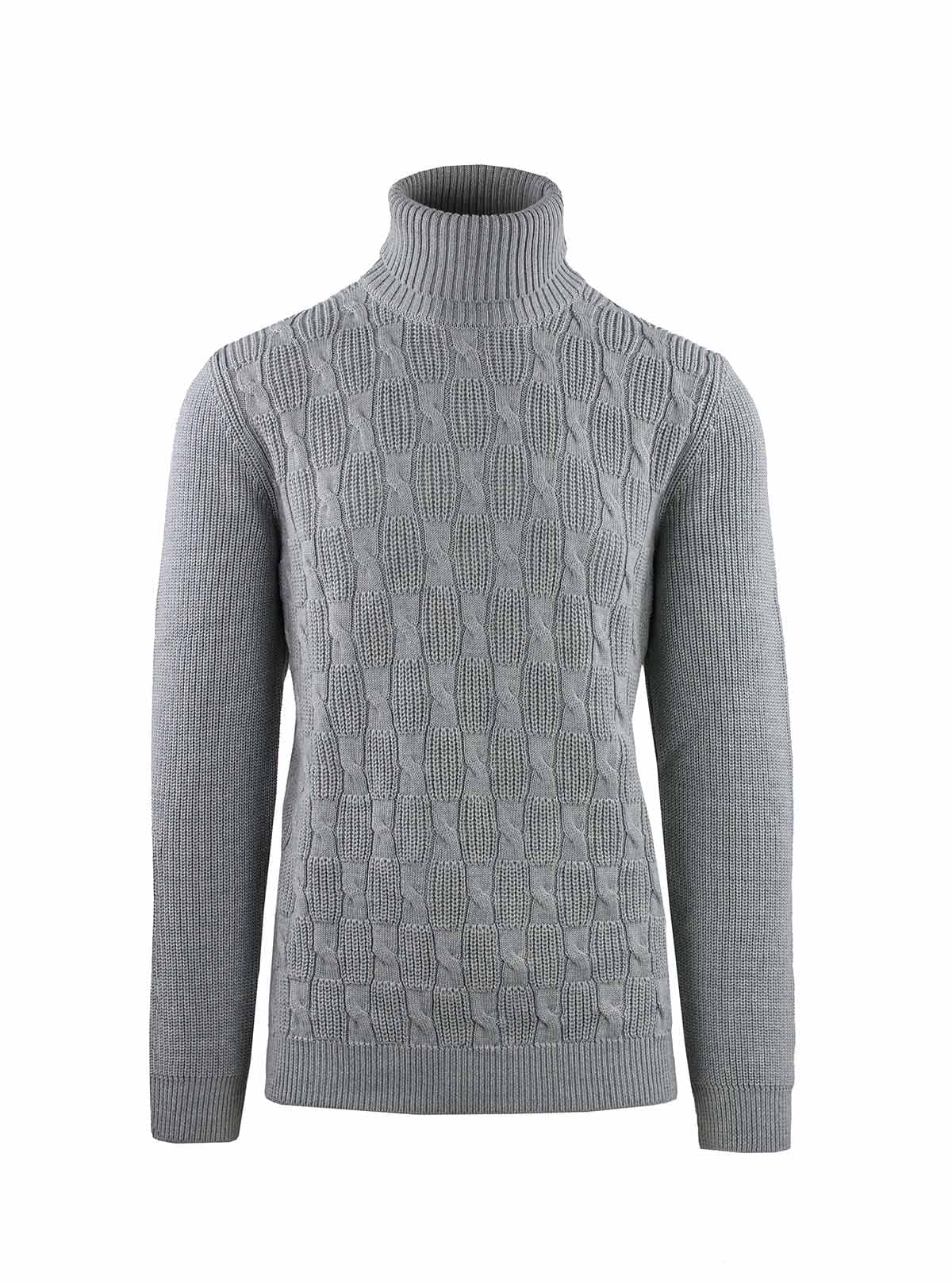 TURTLENECK WITH BRAID AND COB WORKMANSHIP