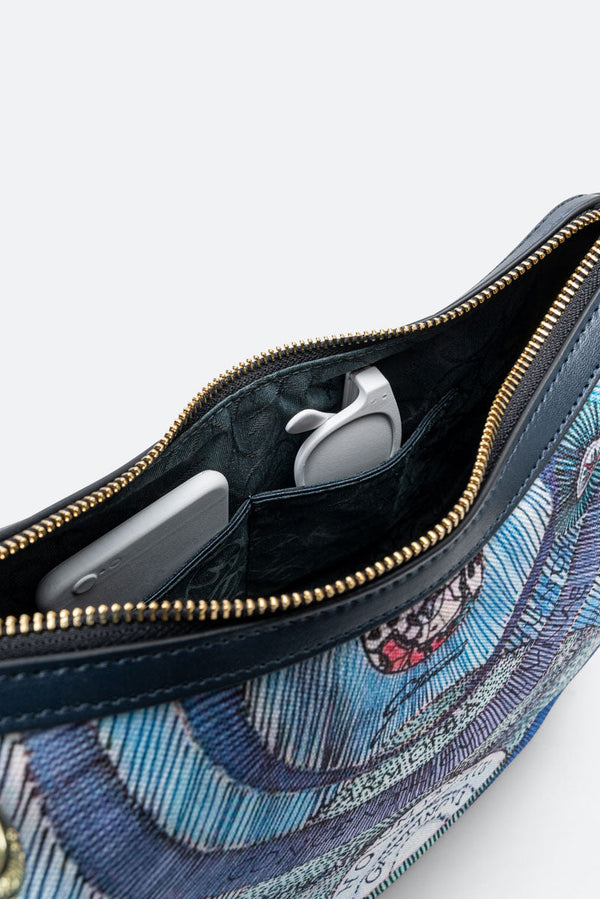 Hobo Crossbody Maya Planetarium Aquamarine small