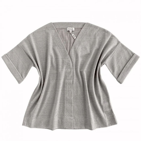 CARDIGAN IN MAGLINA SILVER