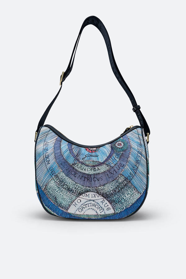 Hobo Crossbody Maya Planetarium Aquamarine small