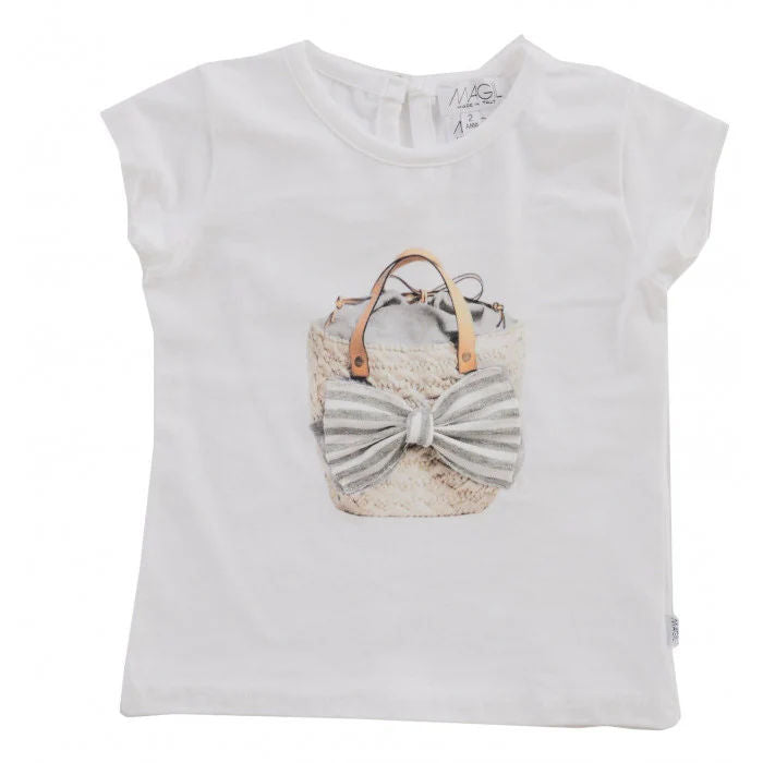 T-SHIRT STAMPA BORSA GRIGIA BABY