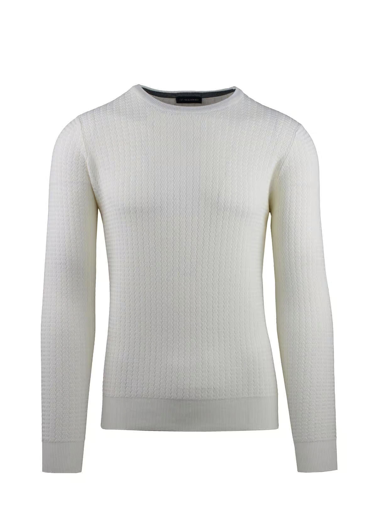 CHEVRON RIB CREW NECK