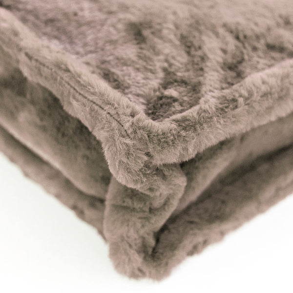 FLUFFY AM - Maxi shopping bag in beige eco-fur