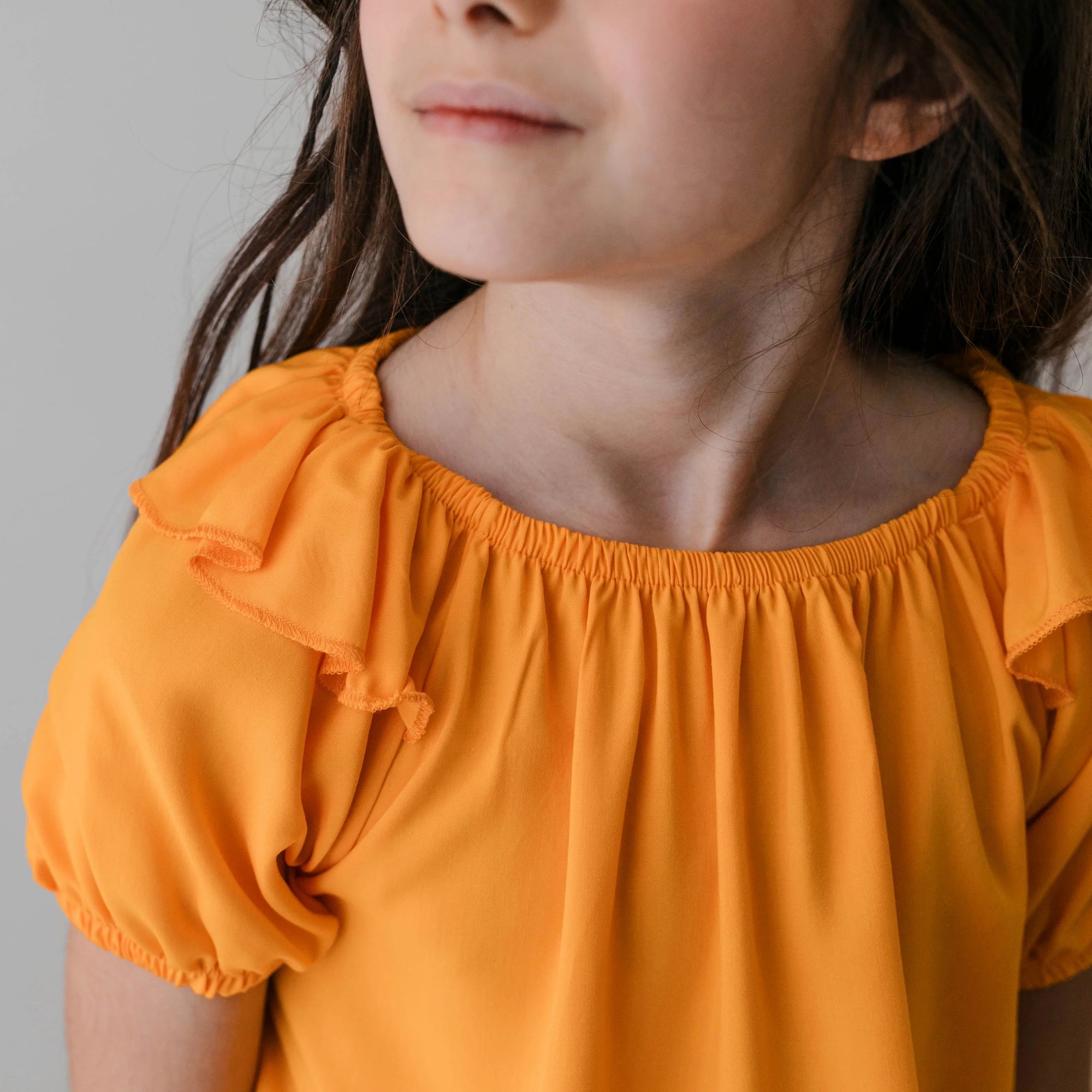 TOP IN VISCOSA ARRICCIATO CON VOLANT