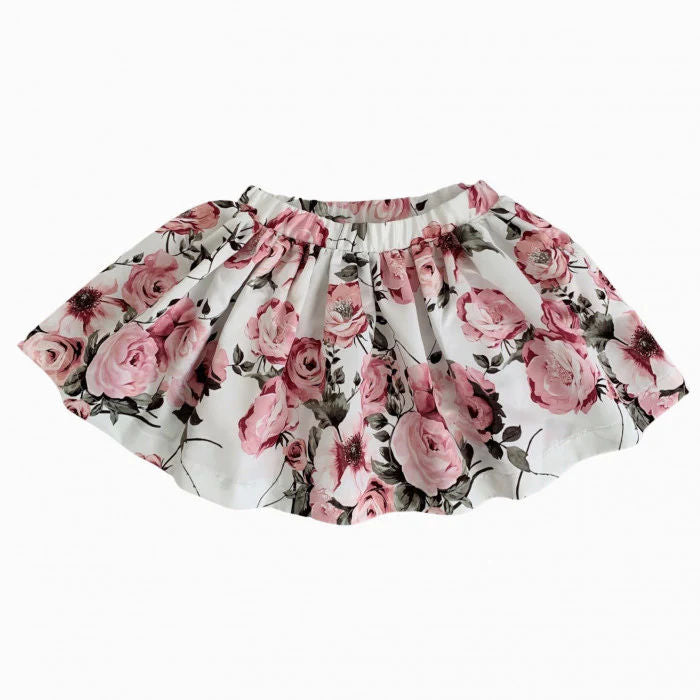 SATIN FLOWER SKIRT