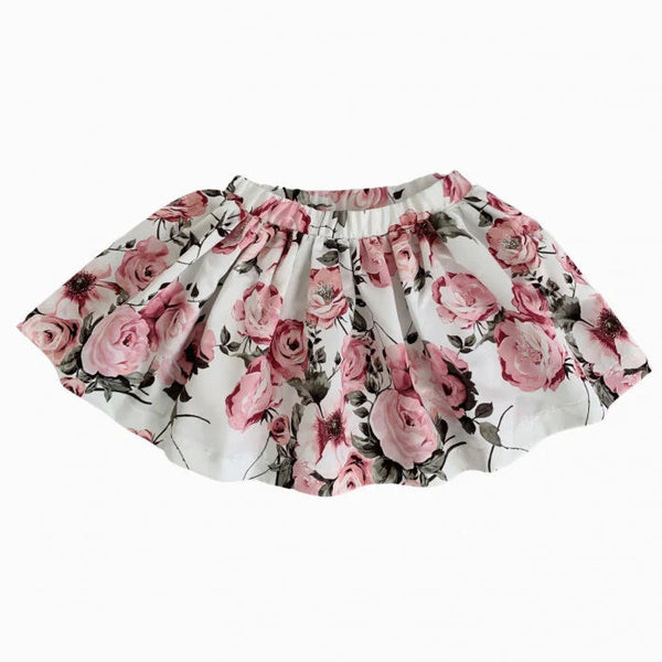 SATIN FLOWER SKIRT