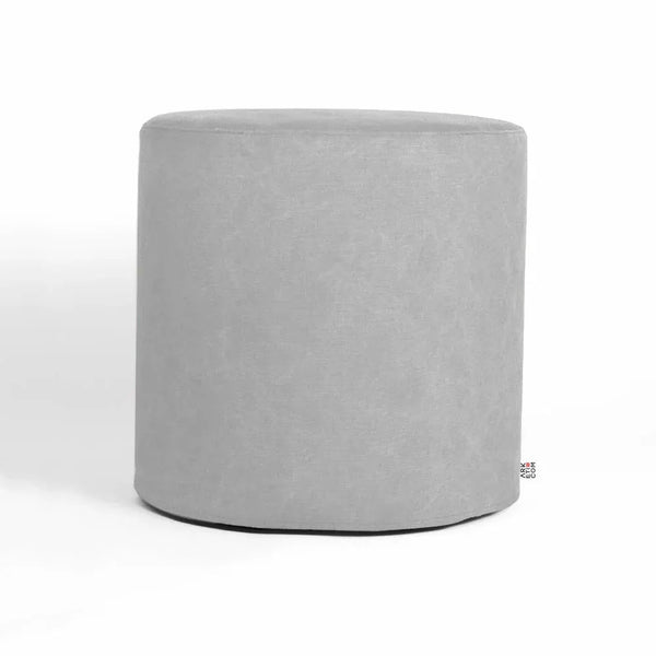 CYLINDER 55, Round Cotton Footrest Pouf with Feet 55x h 42