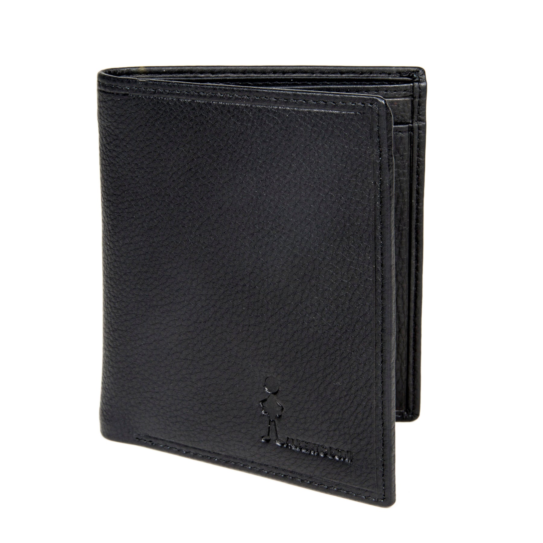 Black Leather Vertical Wallet