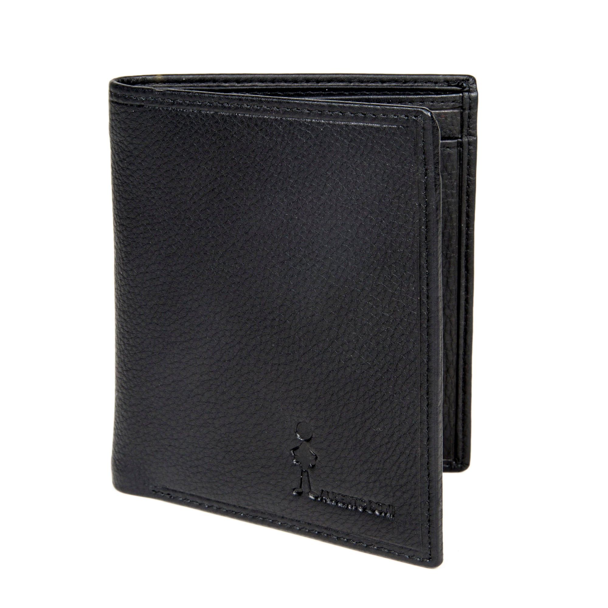 Black Leather Vertical Wallet