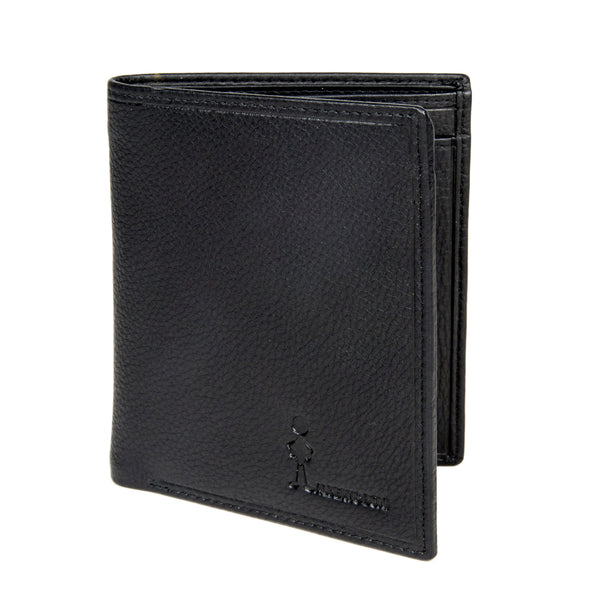 Black Leather Vertical Wallet