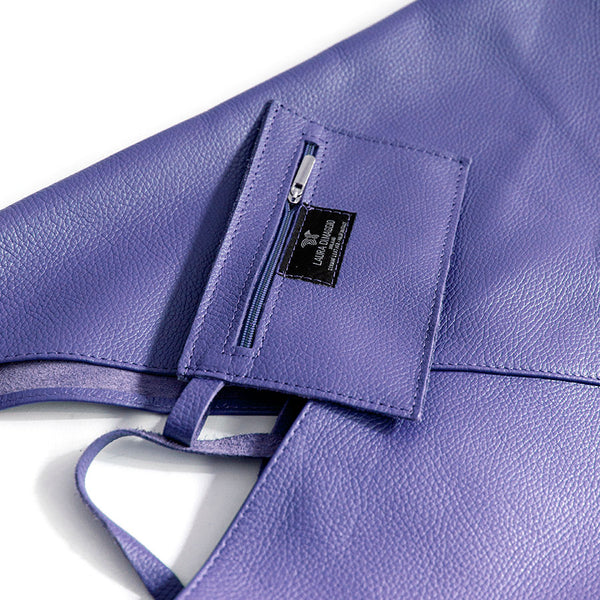 LINA - Maxi leather bag wisteria