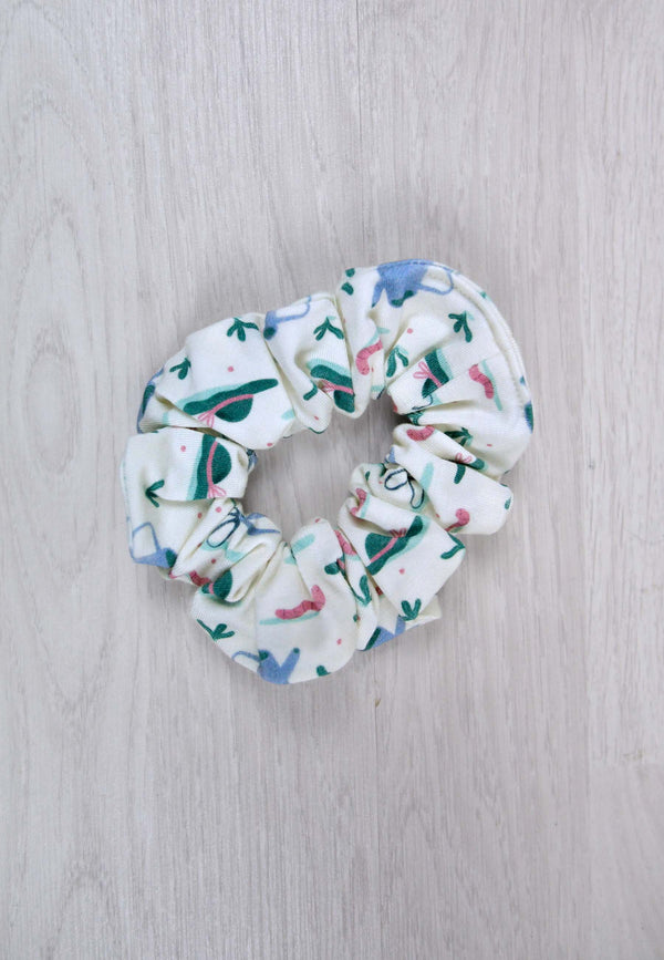 Chouchou (scrunchie) in bamboo - In the garden - Blue balloon