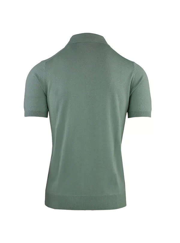 SHORT SLEEVE POLO SHIRT IN COTTON AND SILK