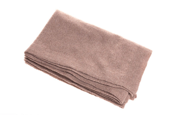 Camel scarf in pure cashmere