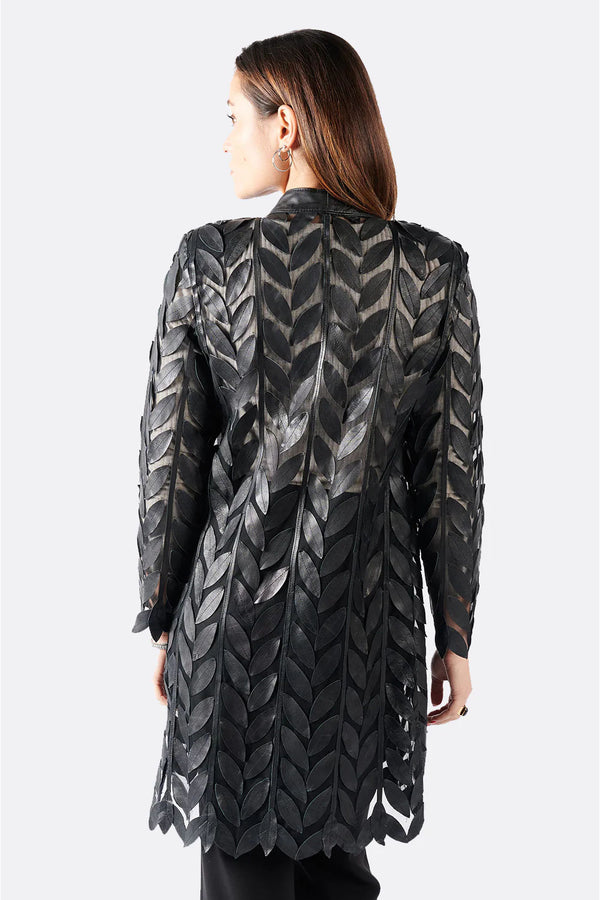 Long Leaf Jacket with Zip