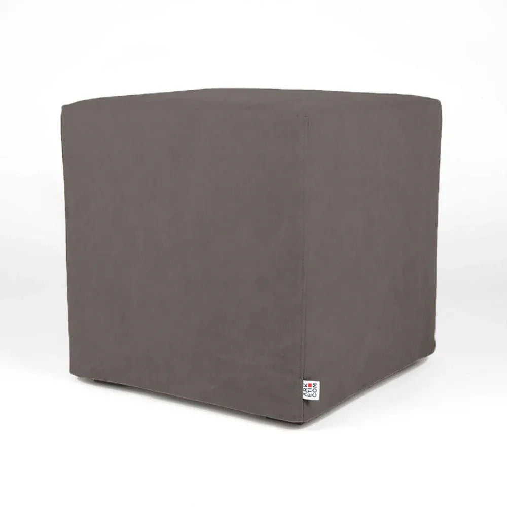 CUBE 55 | Cotton Footstool Pouf with Feet