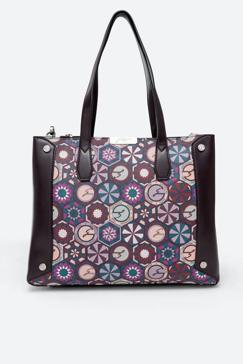 Teodosia Double Handle Raven Handbag