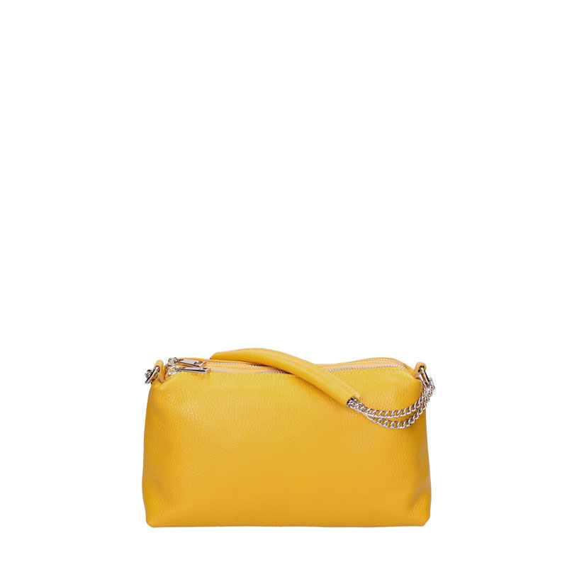 Small clutch bag with chain and double zip - 7141. 