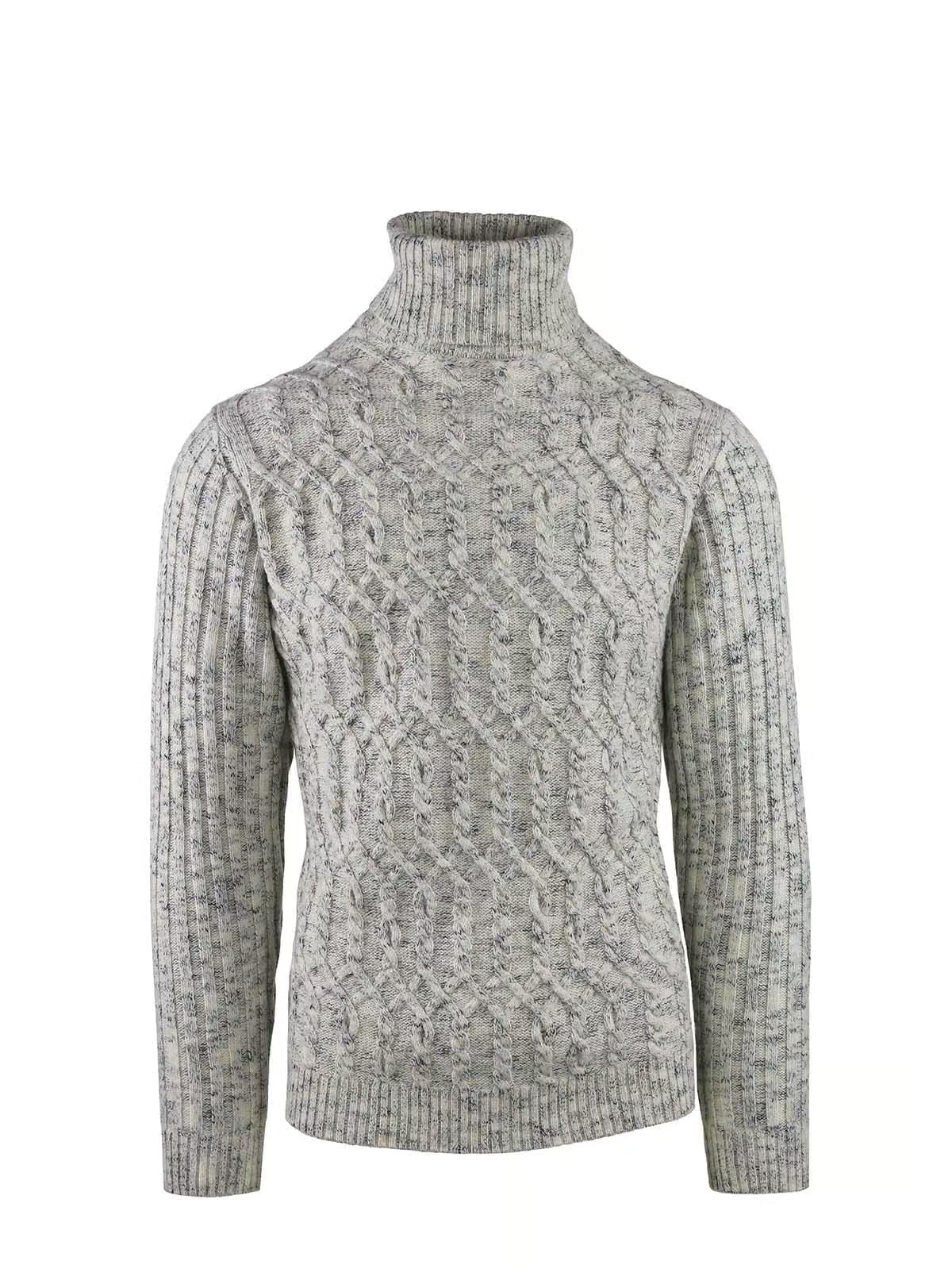 DOUBLE TWIST TURTLENECK WITH FANTASY YARN