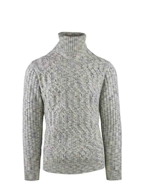 DOUBLE TWIST TURTLENECK WITH FANTASY YARN