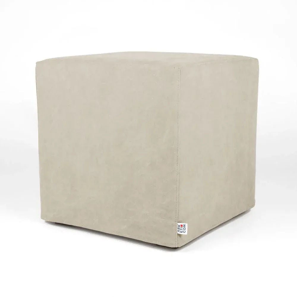 CUBE 55 | Cotton Footstool Pouf with Feet