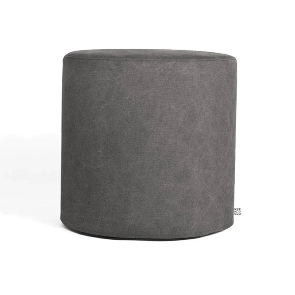 CYLINDER 55, Round Cotton Footrest Pouf with Feet 55x h 42