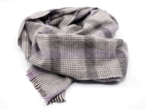 Wool Blend Check Scarf