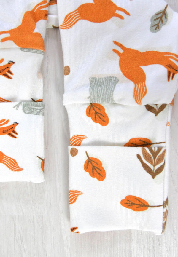 Bamboo Zip Up Romper - Foxes - Blue Balloon