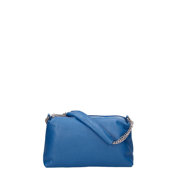 Small clutch bag with chain and double zip - 7141. 