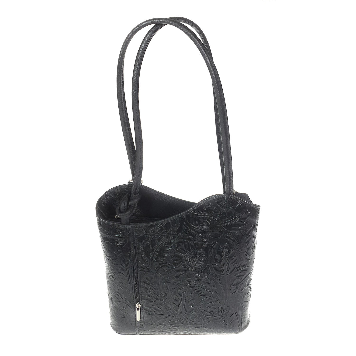 Women's Ostrich Print Leather Shoulder Bag - Cancun 3005. 