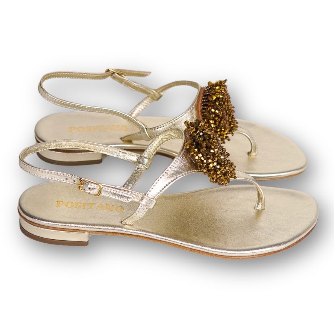 MastroDomenico Women's Handcrafted Sandals - Aurum