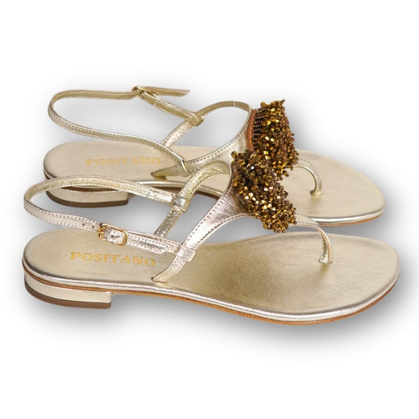 MastroDomenico Women's Handcrafted Sandals - Aurum