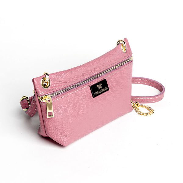 MILLI - Mauve Dollar Leather Pouch