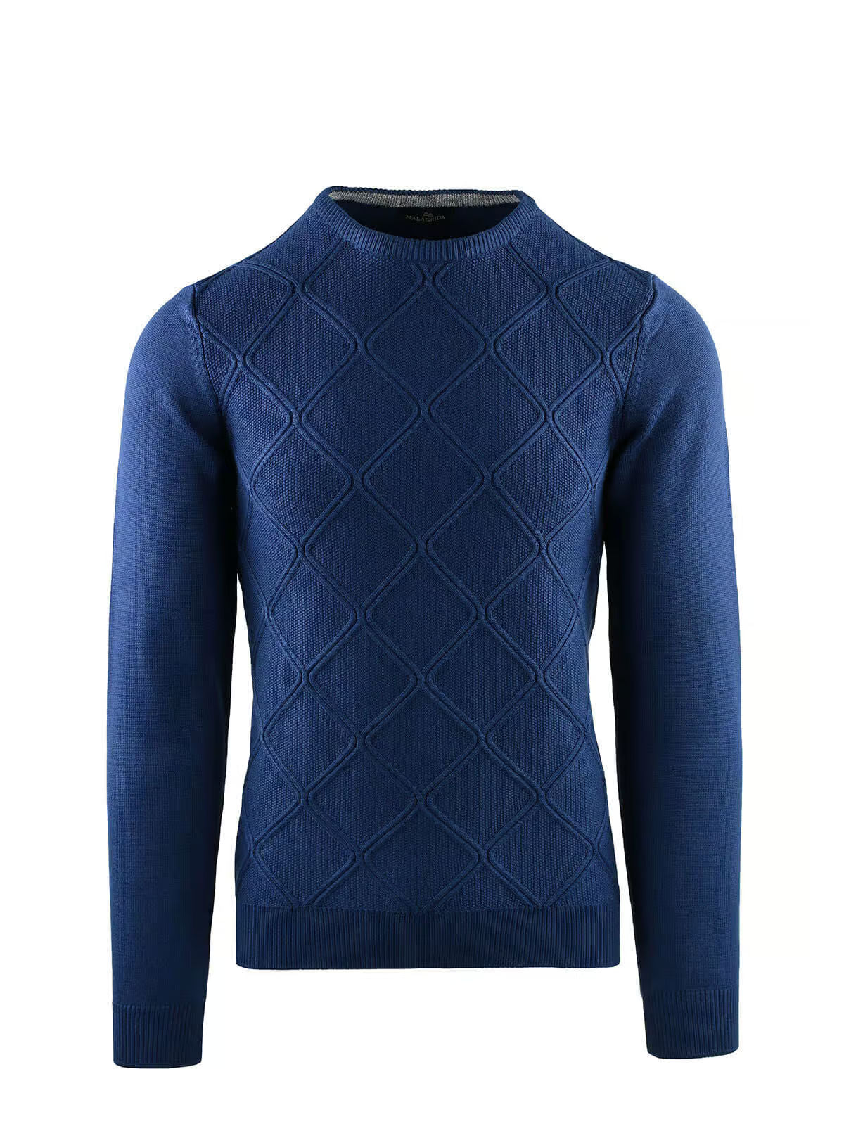 CREW NECK WITH DOUBLE DIAMOND AND RICE GRAIN WORKMANSHIP