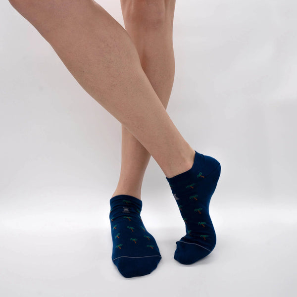 Pure Makò Cotton Ankle Socks - With Design 