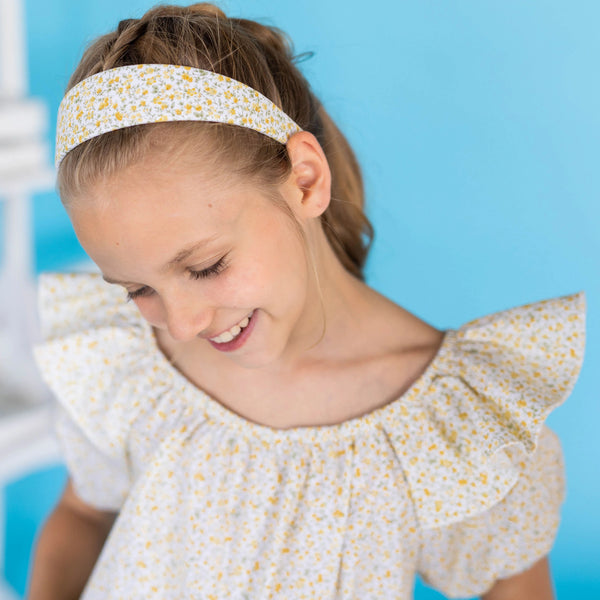WIDE FLOWER HEADBAND