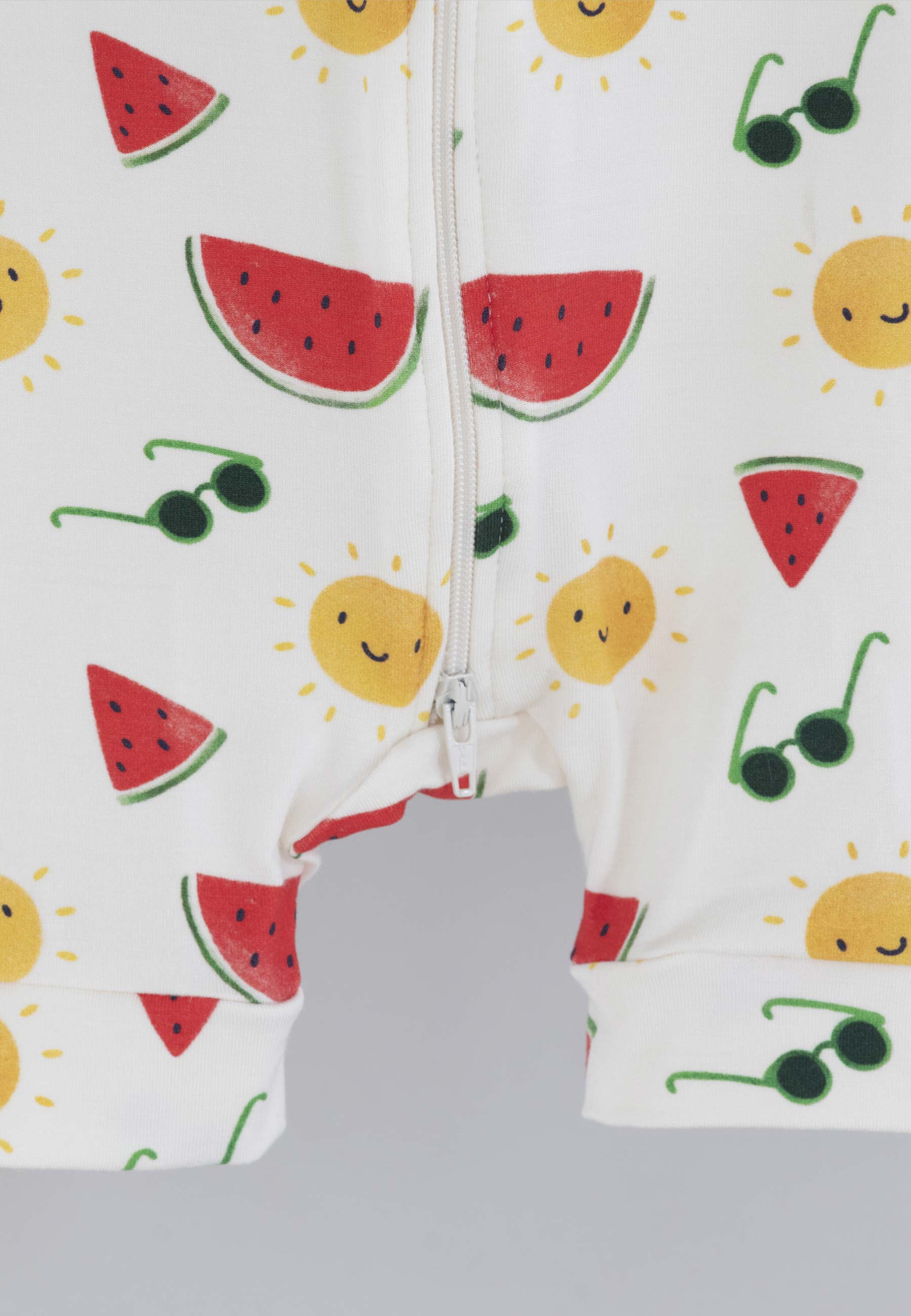 Tutina con zip in bambù - Summer vibes- Palloncino blu