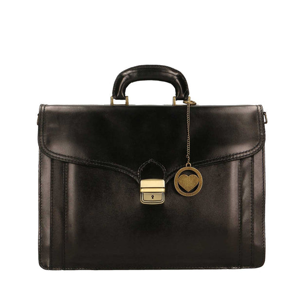 Men's Leather Business Bag, Briefcase, 24 Hour Office Document Holder - 39x30x18 cm - 7010 