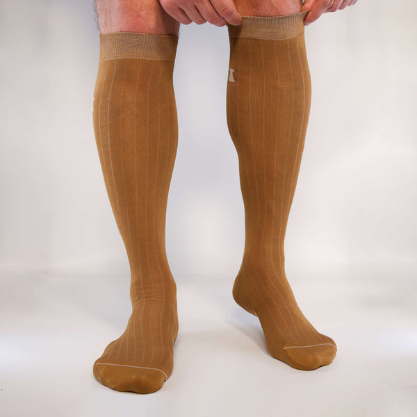 Daily Office Box of 6 Long Socks - 3x Solid Color &amp; 3x Ribbed