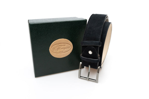Black suede belt